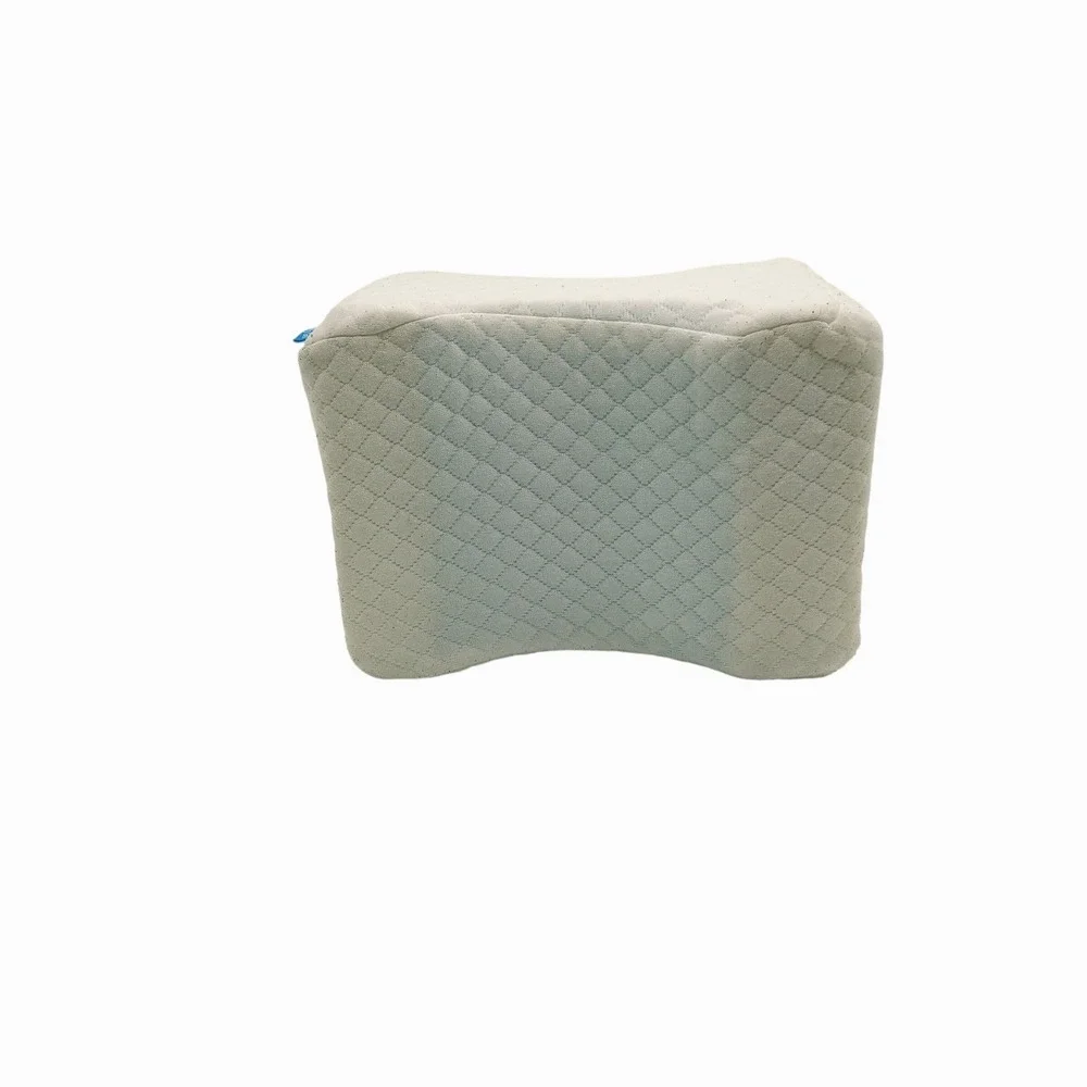 Memory Foam Knee Pillow for Side Sleepers with Cooling Gel and Quilted Cover